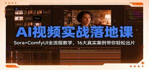 AI视频实战落地课：Sora+ComfyUI全流程教学，16大真实案例带你轻松出片-全网第一网赚项目资源库-中赚网 & 中创网 & 冒泡网 & 福缘网 - 小本轻创业与优质加盟项目首选平台