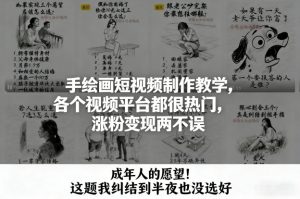 手绘画短视频制作教学,各个视频平台都很热门,涨粉变现两不误-全网第一网赚项目资源库-中赚网 & 中创网 & 冒泡网 & 福缘网 - 小本轻创业与优质加盟项目首选平台