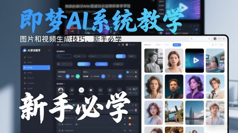 即梦AI系统教学，图片和视频生成技巧，新手必学-全网第一网赚项目资源库-中赚网 & 中创网 & 冒泡网 & 福缘网 - 小本轻创业与优质加盟项目首选平台