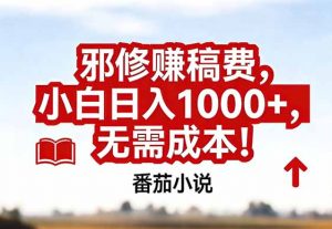 番茄小说赚稿费邪修玩法无需成本，真实日入1000+，超级简单！-全网第一网赚项目资源库-中赚网 & 中创网 & 冒泡网 & 福缘网 - 小本轻创业与优质加盟项目首选平台