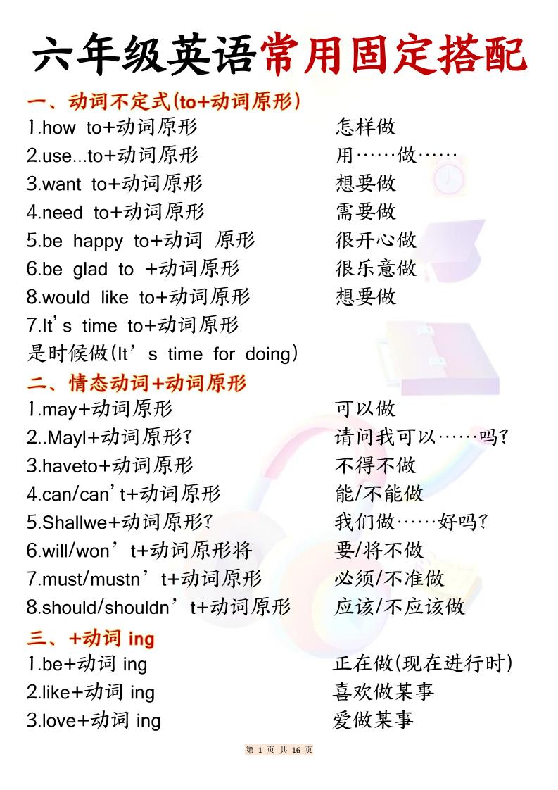 六年级上英语常用固定搭配-全网第一网赚项目资源库-中赚网 & 中创网 & 冒泡网 & 福缘网 - 小本轻创业与优质加盟项目首选平台