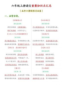 六年级上语文重要知识点汇总-全网第一网赚项目资源库-中赚网 & 中创网 & 冒泡网 & 福缘网 - 小本轻创业与优质加盟项目首选平台