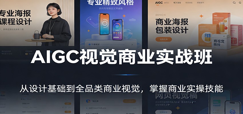 AIGC视觉商业实战班：从设计基础到全品类商业视觉，掌握商业实操技能-全网第一网赚项目资源库-中赚网 & 中创网 & 冒泡网 & 福缘网 - 小本轻创业与优质加盟项目首选平台
