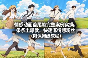 情感动画首尾帧完整案例实操,条条出爆款,快速涨情感粉丝(附保姆级教程)-全网第一网赚项目资源库-中赚网 & 中创网 & 冒泡网 & 福缘网 - 小本轻创业与优质加盟项目首选平台