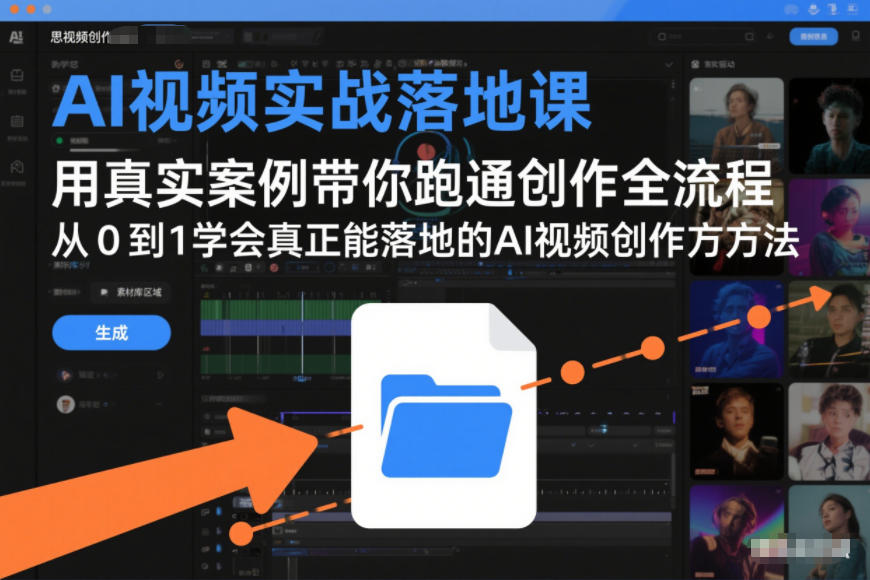 AI视频实战落地课，用真实案例带你跑通创作全流程，从0到1学会真正能落地的AI视频创作方法-全网第一网赚项目资源库-中赚网 & 中创网 & 冒泡网 & 福缘网 - 小本轻创业与优质加盟项目首选平台