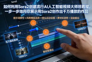 如何利用Sora2创建流行AI人工智能视频大师班，一步一步地向你展示用Sora2创作出千万播放的作品-全网第一网赚项目资源库-中赚网 & 中创网 & 冒泡网 & 福缘网 - 小本轻创业与优质加盟项目首选平台