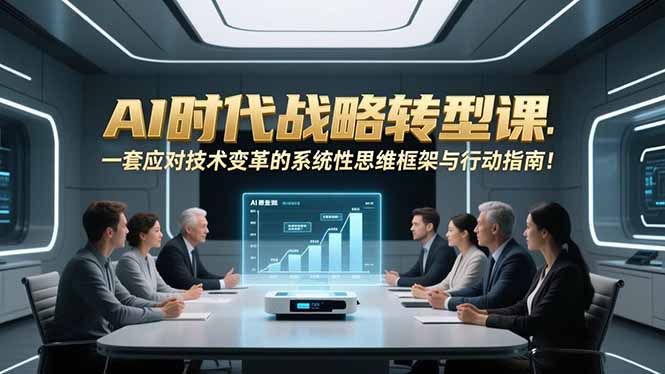 AI时代战略转型课：一套应对技术变革的系统性思维框架与行动指南！-全网第一网赚项目资源库-中赚网 & 中创网 & 冒泡网 & 福缘网 - 小本轻创业与优质加盟项目首选平台