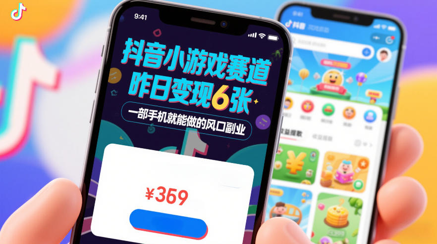 抖音小游戏赛道，昨日变现600+，零基础一部手机就能做的风口副业【揭秘】-全网第一网赚项目资源库-中赚网 & 中创网 & 冒泡网 & 福缘网 - 小本轻创业与优质加盟项目首选平台