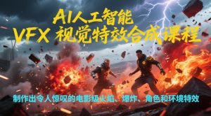 AI人工智能VFX视觉特效合成课程,制作出令人惊叹的电影级火焰、爆炸、角色和环境特效-全网第一网赚项目资源库-中赚网 & 中创网 & 冒泡网 & 福缘网 - 小本轻创业与优质加盟项目首选平台