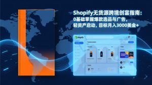 Shopify爆款打法实战：从选品到广告投放，复制爆款模型，驱动独立站月销售额破万刀-全网第一网赚项目资源库-中赚网 & 中创网 & 冒泡网 & 福缘网 - 小本轻创业与优质加盟项目首选平台