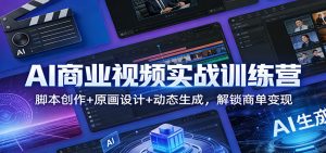 AI商业视频实战训练营:脚本创作+原画设计+动态生成,解锁商单变现-全网第一网赚项目资源库-中赚网 & 中创网 & 冒泡网 & 福缘网 - 小本轻创业与优质加盟项目首选平台