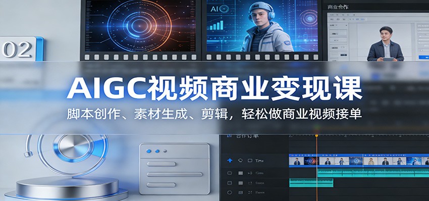 AIGC视频商业变现课：脚本创作、素材生成、剪辑，轻松做商业视频接单-全网第一网赚项目资源库-中赚网 & 中创网 & 冒泡网 & 福缘网 - 小本轻创业与优质加盟项目首选平台