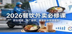 2026餐饮外卖必修课：前台搭建，推广提权，新手创业快速盈利-全网第一网赚项目资源库-中赚网 & 中创网 & 冒泡网 & 福缘网 - 小本轻创业与优质加盟项目首选平台