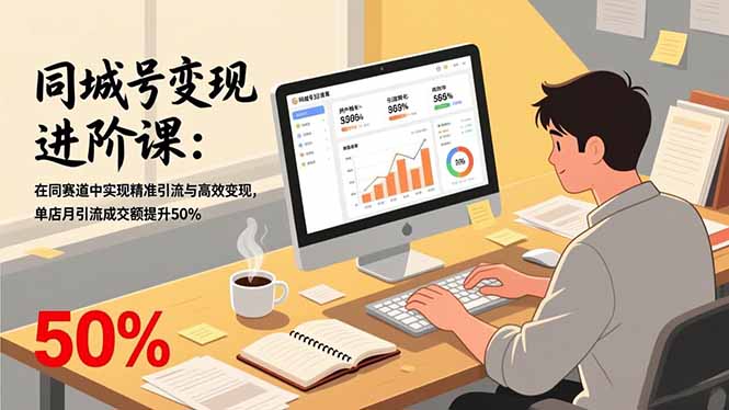 同城号变现进阶课：在同城赛道中实现精准引流与高效变现，单店月引流成交额提升50%-全网第一网赚项目资源库-中赚网 & 中创网 & 冒泡网 & 福缘网 - 小本轻创业与优质加盟项目首选平台