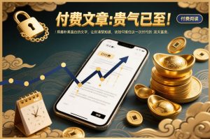 付费文章：贵气已至！用最朴素直白的文字，让你清楚知道，该如何接住这一次时代的泼天富贵-全网第一网赚项目资源库-中赚网 & 中创网 & 冒泡网 & 福缘网 - 小本轻创业与优质加盟项目首选平台