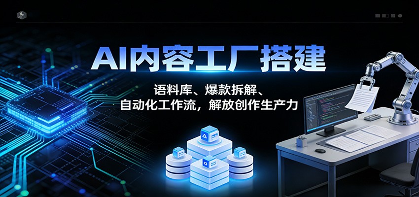 AI内容工厂搭建：语料库、爆款拆解、自动化工作流，解放创作生产力-全网第一网赚项目资源库-中赚网 & 中创网 & 冒泡网 & 福缘网 - 小本轻创业与优质加盟项目首选平台