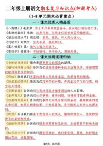 二年级上语文期末复习知识点(押题考点)-全网第一网赚项目资源库-中赚网 & 中创网 & 冒泡网 & 福缘网 - 小本轻创业与优质加盟项目首选平台