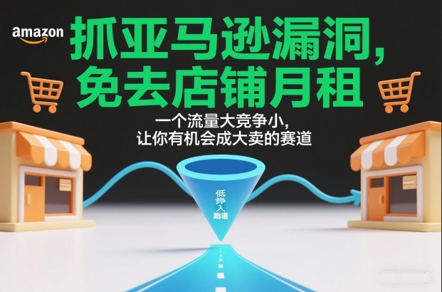 抓亚马逊漏洞，免去店铺月租，一个流量大竞争小，让你有机会成大卖的赛道-全网第一网赚项目资源库-中赚网 & 中创网 & 冒泡网 & 福缘网 - 小本轻创业与优质加盟项目首选平台