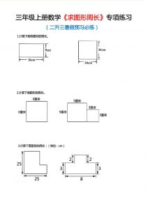 三年级上数学《求图形周长》专项练习-全网第一网赚项目资源库-中赚网 & 中创网 & 冒泡网 & 福缘网 - 小本轻创业与优质加盟项目首选平台