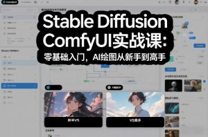 Stable Diffusion ComfyUI实战课：零基础入门，AI绘图从新手到高手-全网第一网赚项目资源库-中赚网 & 中创网 & 冒泡网 & 福缘网 - 小本轻创业与优质加盟项目首选平台