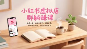 小红书虚拟店群躺赚课,选品上架、自动化笔记、矩阵运营,单人管理30号,月利润可达数万-全网第一网赚项目资源库-中赚网 & 中创网 & 冒泡网 & 福缘网 - 小本轻创业与优质加盟项目首选平台