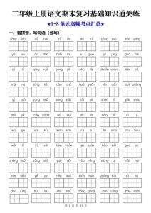 25秋二上语文期末复习1-8单元基础知识通关练（含答案34页）-全网第一网赚项目资源库-中赚网 & 中创网 & 冒泡网 & 福缘网 - 小本轻创业与优质加盟项目首选平台
