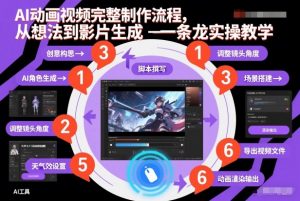 AI动画视频完整制作流程，从想法到影片生成一条龙实操教学-全网第一网赚项目资源库-中赚网 & 中创网 & 冒泡网 & 福缘网 - 小本轻创业与优质加盟项目首选平台