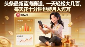 头条最新蓝海赛道，一天轻松大几张，每天花十分钟也能月入过1W【揭秘】-全网第一网赚项目资源库-中赚网 & 中创网 & 冒泡网 & 福缘网 - 小本轻创业与优质加盟项目首选平台