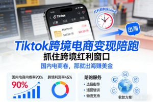 Tiktok跨境电商变现陪跑，抓住跨境红利窗口，国内电商卷，那就出海賺美金-全网第一网赚项目资源库-中赚网 & 中创网 & 冒泡网 & 福缘网 - 小本轻创业与优质加盟项目首选平台