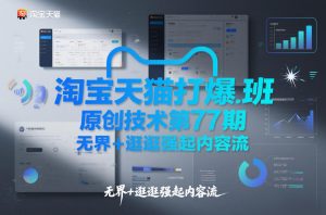 淘宝天猫打爆班原创技术第77期,无界+逛逛强起内容流-全网第一网赚项目资源库-中赚网 & 中创网 & 冒泡网 & 福缘网 - 小本轻创业与优质加盟项目首选平台