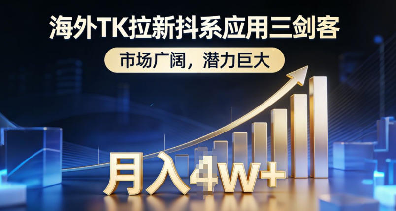 海外TK拉新抖系应用三剑客，市场广阔，潜力巨大，月入1w+-全网第一网赚项目资源库-中赚网 & 中创网 & 冒泡网 & 福缘网 - 小本轻创业与优质加盟项目首选平台