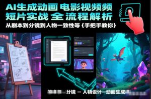 AI生成动画电影视频短片实战全流程解析，从剧本到分镜到人物一致性等手把手教你-全网第一网赚项目资源库-中赚网 & 中创网 & 冒泡网 & 福缘网 - 小本轻创业与优质加盟项目首选平台