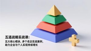 五道战略实战课：五大核心模块，多个名企实战案例，助力企业与个人实现持续增长-全网第一网赚项目资源库-中赚网 & 中创网 & 冒泡网 & 福缘网 - 小本轻创业与优质加盟项目首选平台