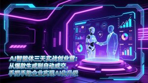 AI智能体三天实战创业营：从爆款生成到自动成交，手把手助企业实现AI化升级-全网第一网赚项目资源库-中赚网 & 中创网 & 冒泡网 & 福缘网 - 小本轻创业与优质加盟项目首选平台