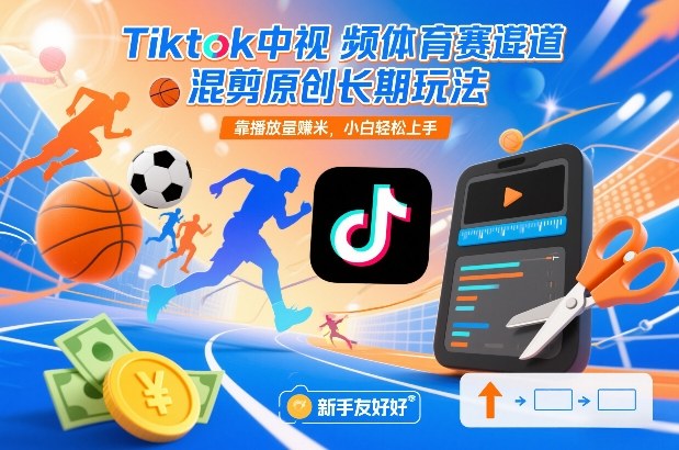 Tiktok中视频体育赛道混剪原创长期玩法，靠播放量賺米，小白轻松上手-全网第一网赚项目资源库-中赚网 & 中创网 & 冒泡网 & 福缘网 - 小本轻创业与优质加盟项目首选平台