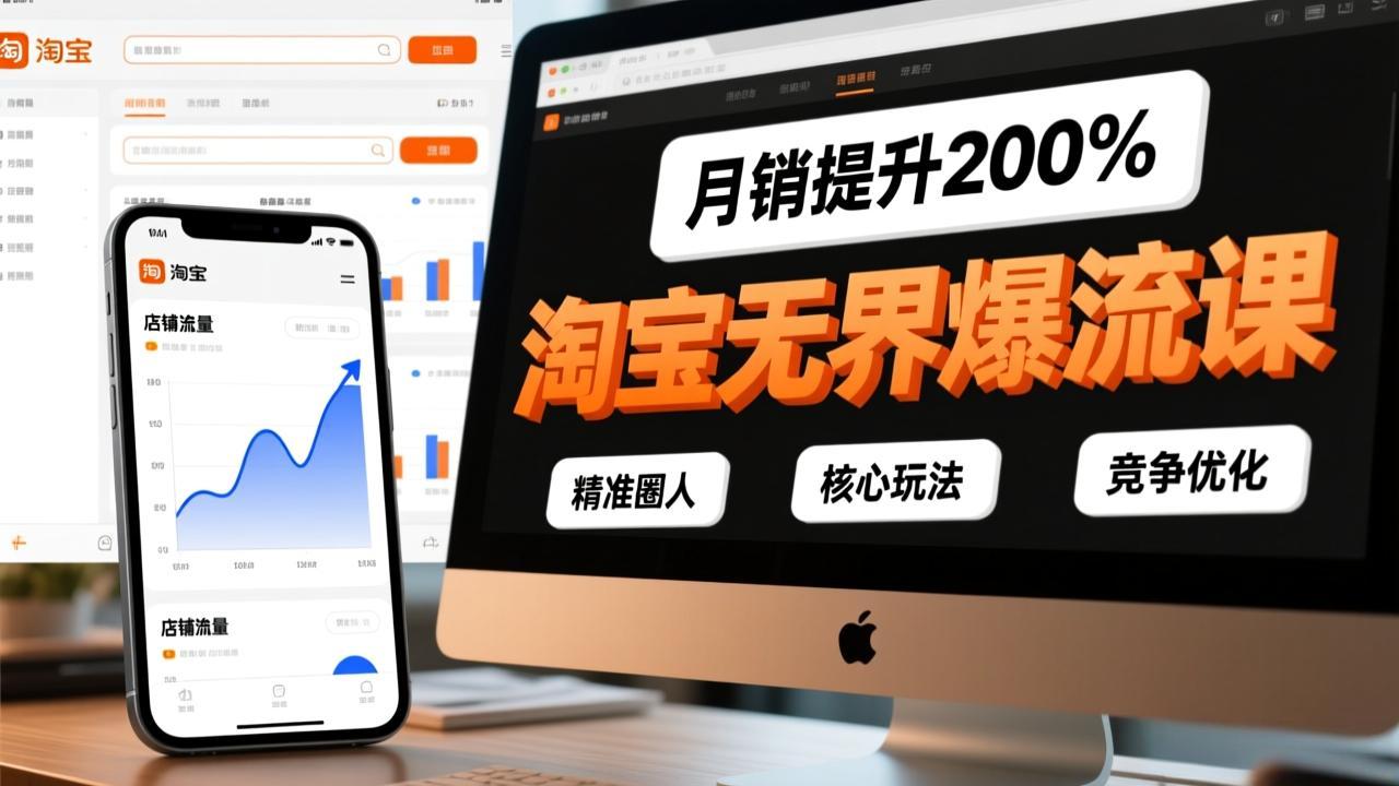 淘宝无界爆流课，精准圈人、核心玩法、竞争优化，快速引爆店铺流量，月销提升200%-全网第一网赚项目资源库-中赚网 & 中创网 & 冒泡网 & 福缘网 - 小本轻创业与优质加盟项目首选平台