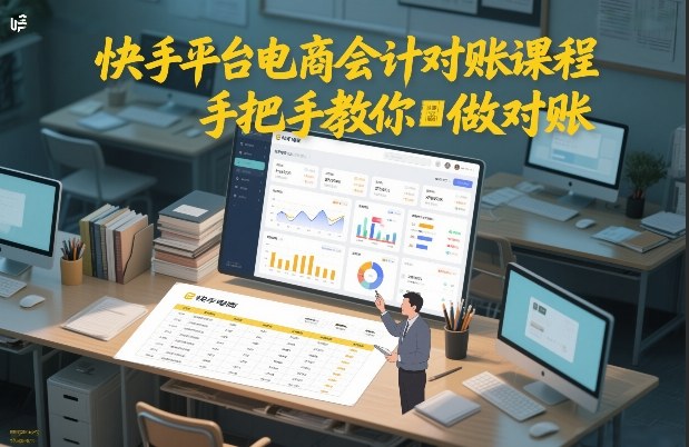 快手平台电商会计对账课程，手把手教你做对账-全网第一网赚项目资源库-中赚网 & 中创网 & 冒泡网 & 福缘网 - 小本轻创业与优质加盟项目首选平台