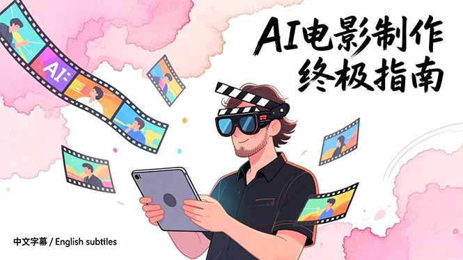 AI电影制作终极指南：从创意到成片，系统掌握智能影视全流程实战课(中英字幕-全网第一网赚项目资源库-中赚网 & 中创网 & 冒泡网 & 福缘网 - 小本轻创业与优质加盟项目首选平台