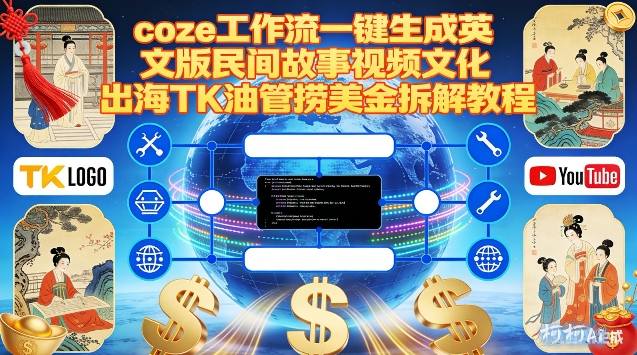 Coze扣子工作流一键生成英文版民间故事视频，文化出海TK油管捞美金拆解教程-全网第一网赚项目资源库-中赚网 & 中创网 & 冒泡网 & 福缘网 - 小本轻创业与优质加盟项目首选平台