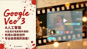 Google Veo 3人工智能AI生成式电影制作课程:利用AI高效创作专业级视频的技能!-全网第一网赚项目资源库-中赚网 & 中创网 & 冒泡网 & 福缘网 - 小本轻创业与优质加盟项目首选平台