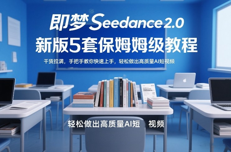 即梦Seedance2.0新版5套保姆级教程，干货拉满，手把手教你快速上手，轻松做出高质量AI短视频-全网第一网赚项目资源库-中赚网 & 中创网 & 冒泡网 & 福缘网 - 小本轻创业与优质加盟项目首选平台