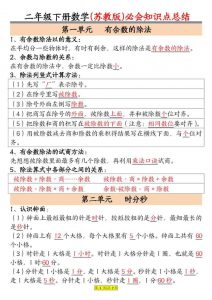 二年级下数学必会知识汇总《苏教版》-全网第一网赚项目资源库-中赚网 & 中创网 & 冒泡网 & 福缘网 - 小本轻创业与优质加盟项目首选平台