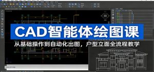 CAD智能体绘图课：从基础操作到自动化出图，户型立面全流程教学-全网第一网赚项目资源库-中赚网 & 中创网 & 冒泡网 & 福缘网 - 小本轻创业与优质加盟项目首选平台