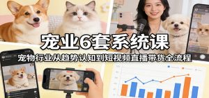 宠业6套系统课：宠物行业从趋势认知到短视频直播带货全流程-全网第一网赚项目资源库-中赚网 & 中创网 & 冒泡网 & 福缘网 - 小本轻创业与优质加盟项目首选平台