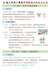 26春三下人教数学《寒假预习全册知识点汇总》-全网第一网赚项目资源库-中赚网 & 中创网 & 冒泡网 & 福缘网 - 小本轻创业与优质加盟项目首选平台