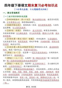 四年级下语文期末复习必考知识点（十大高频考点归纳）-全网第一网赚项目资源库-中赚网 & 中创网 & 冒泡网 & 福缘网 - 小本轻创业与优质加盟项目首选平台