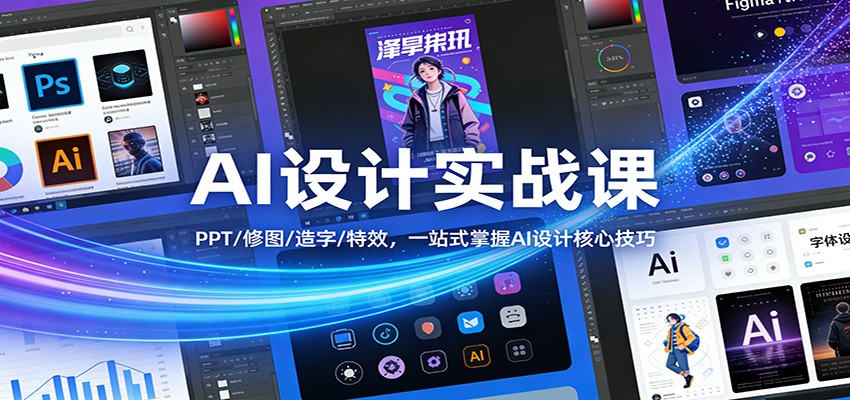 AI设计实战课：PPT/修图/造字/特效，一站式掌握AI设计核心技巧-全网第一网赚项目资源库-中赚网 & 中创网 & 冒泡网 & 福缘网 - 小本轻创业与优质加盟项目首选平台