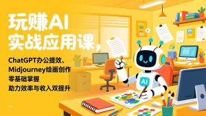 玩赚AI实战应用课，ChatGPT办公提效、Midjourney绘画创作，零基础掌握，助力效率与收入双提升-全网第一网赚项目资源库-中赚网 & 中创网 & 冒泡网 & 福缘网 - 小本轻创业与优质加盟项目首选平台