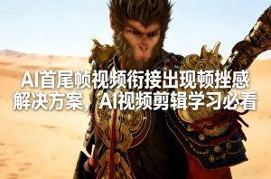 AI首尾帧视频衔接出现顿挫感解决方案，AI视频剪辑学习必看-全网第一网赚项目资源库-中赚网 & 中创网 & 冒泡网 & 福缘网 - 小本轻创业与优质加盟项目首选平台