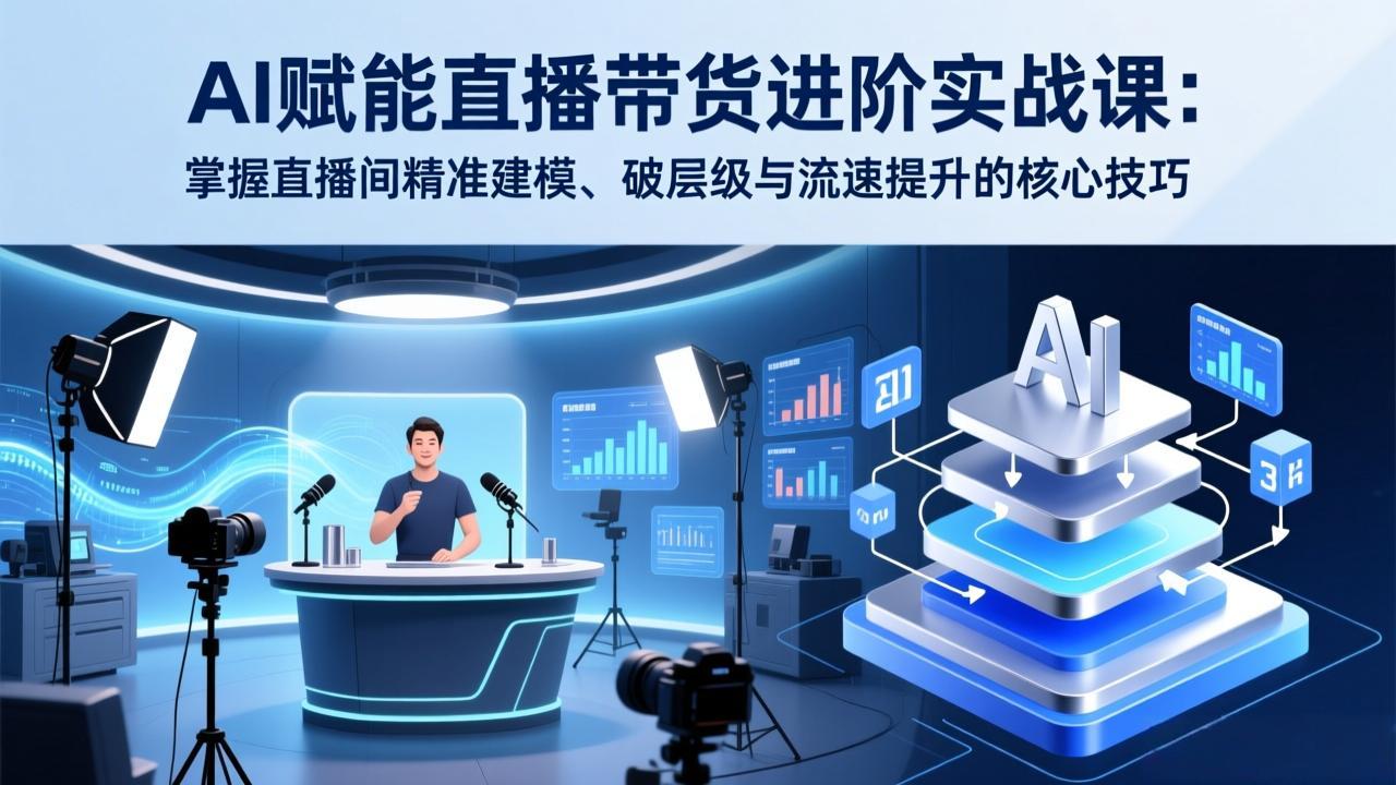 AI赋能直播带货进阶实战课：掌握直播间精准建模、破层级与流速提升的核心技巧-全网第一网赚项目资源库-中赚网 & 中创网 & 冒泡网 & 福缘网 - 小本轻创业与优质加盟项目首选平台